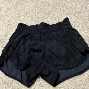 Lululemon Black Camo Tracker Shorts